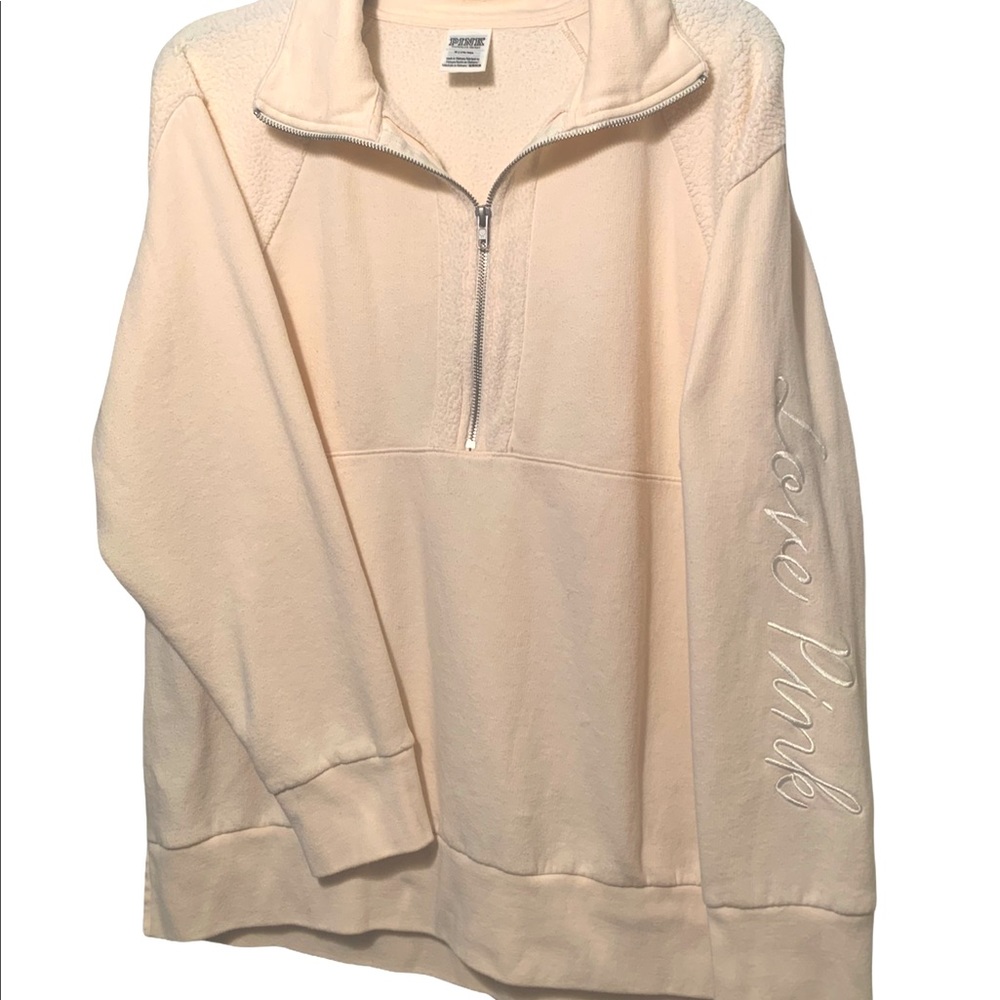 Victoria’s Secret PINK soft cream sweater. Perfect for lounge wear for winter